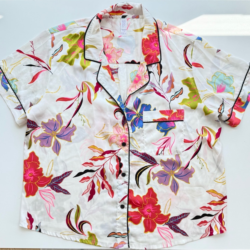 Floral Satin Pajama Set